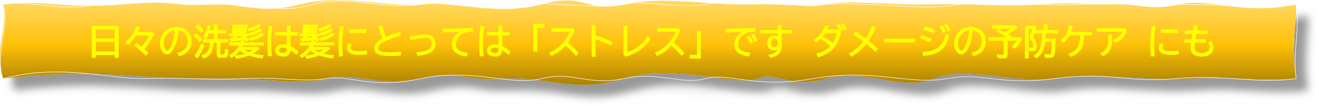 日々の洗髪は髪にとっては「ストレス」ですダメージの予防ケア にも
